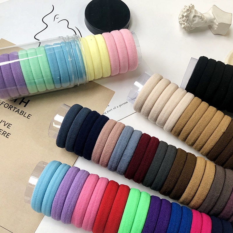 20 dây buộc tóc co giãn phong cách Hàn Quốc đơn giản