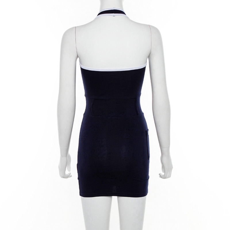 DUNEA Đầm dáng ôm sát nách thiết kế hở lưng thời trang quyến rũ