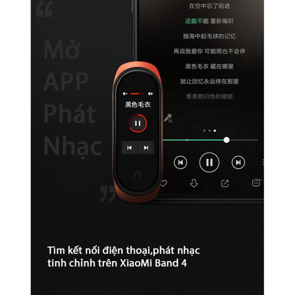 GIÁ KHUYẾN MÃI XiaoMi MiBand 4 đồng hồ thông minh band AI Màng hình 7 sắc Đo nhịp tim đo huyết bước chân app tập thể dục