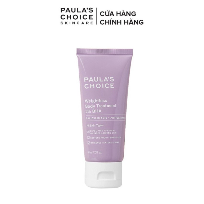 Kem dưỡng thể Paula’s Choice RESIST WEIGHTLESS BODY TREATMENT WITH 2% BHA Trial size-60ml 5707