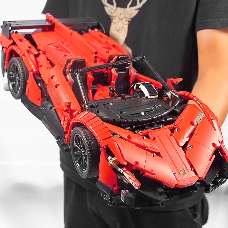 LEGO Lamborghini Building Blocks Lắp ráp rất khó Ô tô đồ chơi Ô tô thể thao Ô tô đua điện Nhóm máy móc điều khiển từ xa
