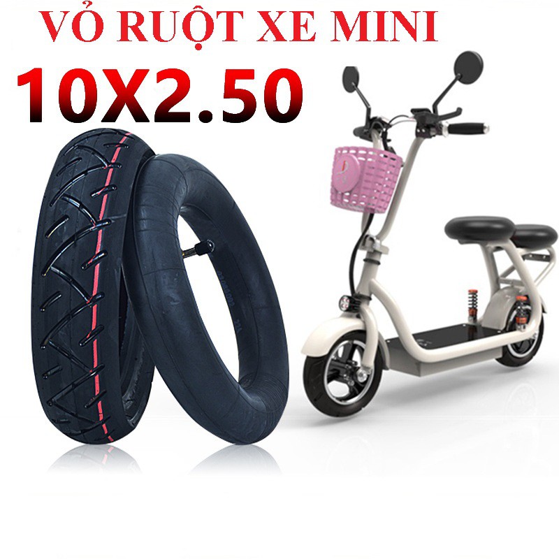 VỎ RUỘT 10X2.50 XE ĐIỆN MINI