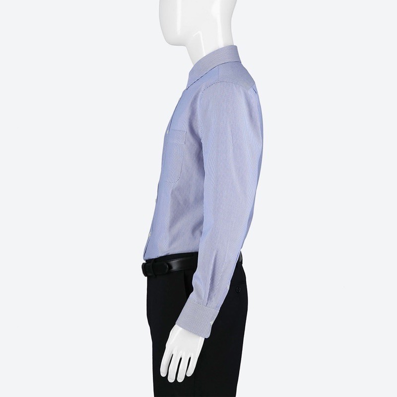 Áo sơ mi kẻ sọc nhỏ nam dài tay thời trang của UNIQLO