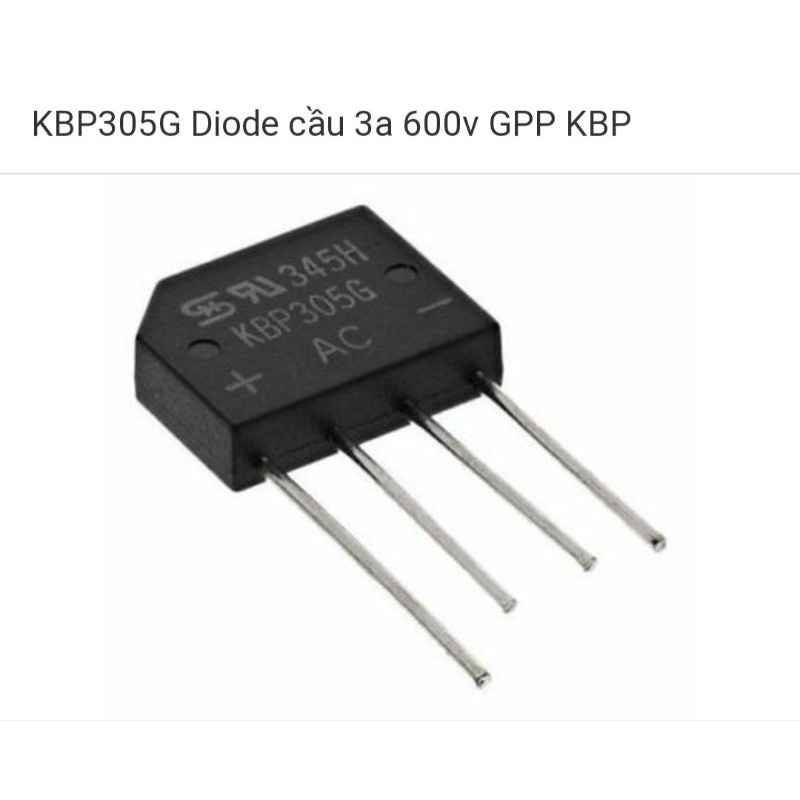 Diode Cầu 3A 600V_1000V  KBP305G Vuông