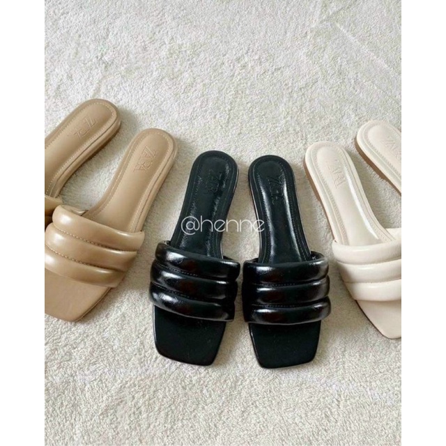 HENNE - Dép lê quai ngang bản phồng hàng đẹp