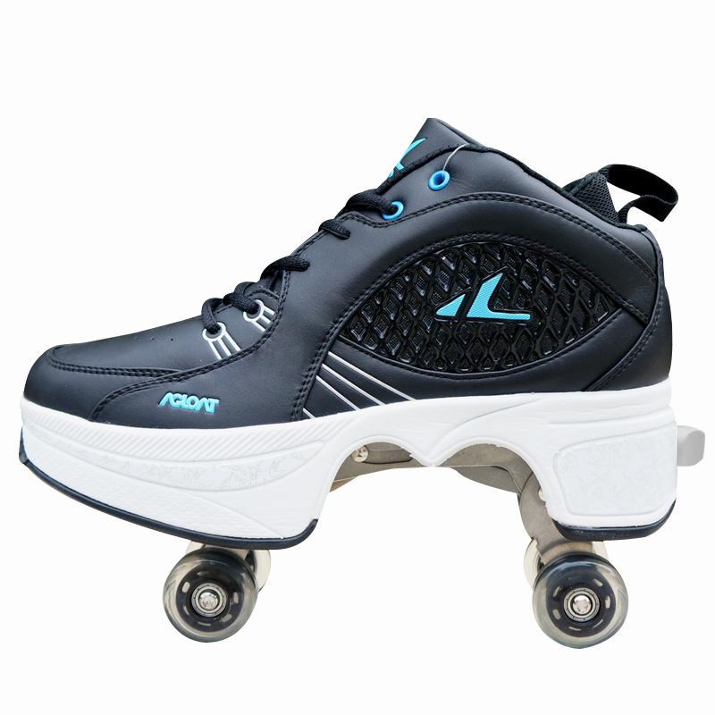 Giày đi bộ Giày đi bộ Giày đi bộ bốn bánh giày trượt băng cho người lớn trẻ em giày trượt băng trượt học sinh
