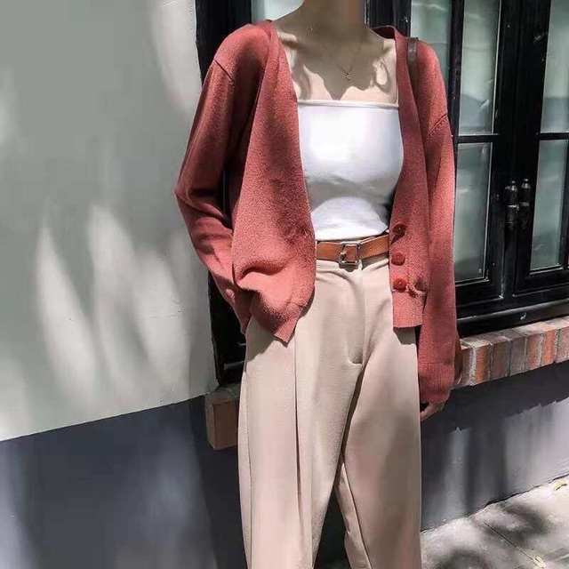 Áo cadigan len 3 cúc | BigBuy360 - bigbuy360.vn