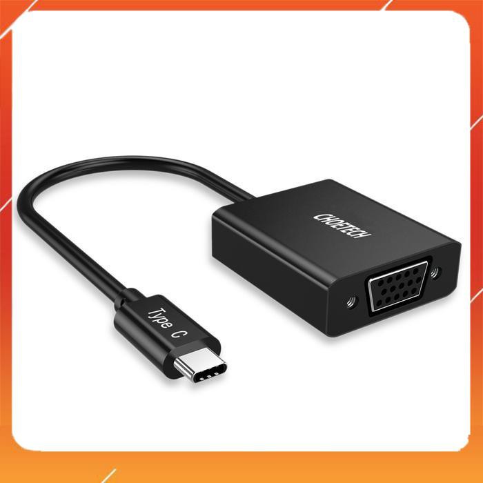 Hub dây cáp chuyển đổi Type-C thành cổng VGA Full HD chuẩn 1080P hiệu CHOETECH V01 dành cho Macbook Pro / Smartphone