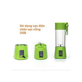 Máy Xay Sinh Tố  HM Cầm Tay Mini - Sạc Pin Tích Điện - Loại 6 Lưỡi Dao Cao Cấp