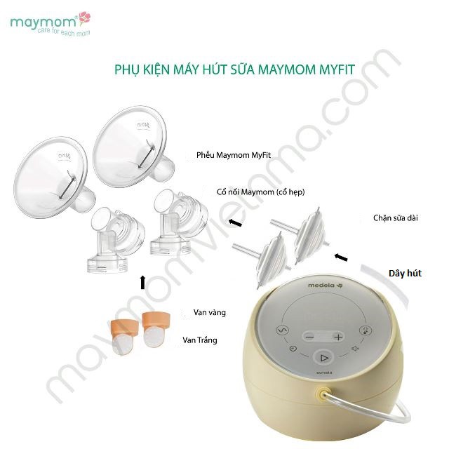 1 Bộ phụ kiện thay thế của Maymom dùng cho Máy Hút Sữa Medela Sonata NOT