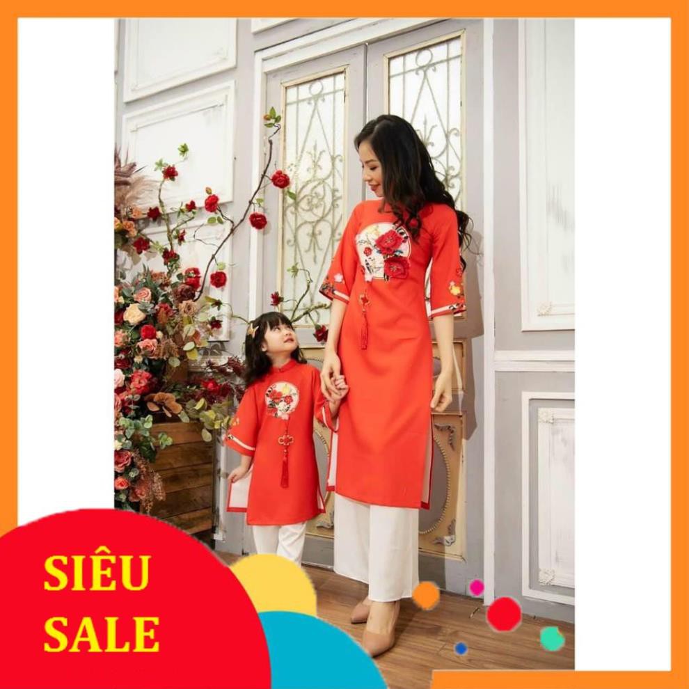 (Áo dài Tết) Sét áo dài CÁCH TÂN Mẹ và Bé ĐẸP GIÁ RẺ
