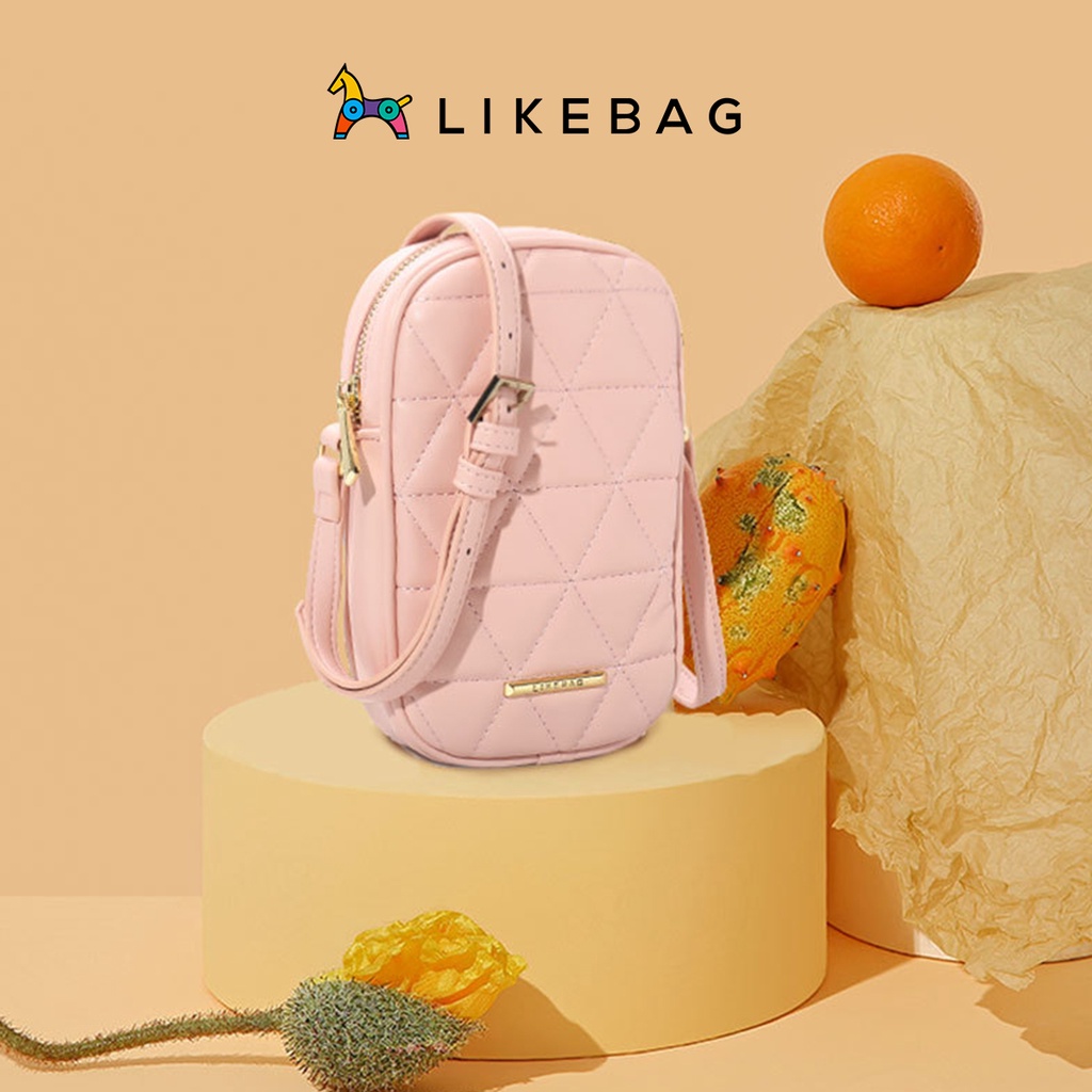 Túi đeo chéo nữ LIKEBAG vân trám kiểu dáng mini trẻ trung 215XK2155 - LIBAGI