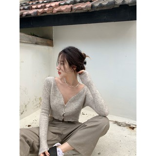 Áo thun croptop tay dài