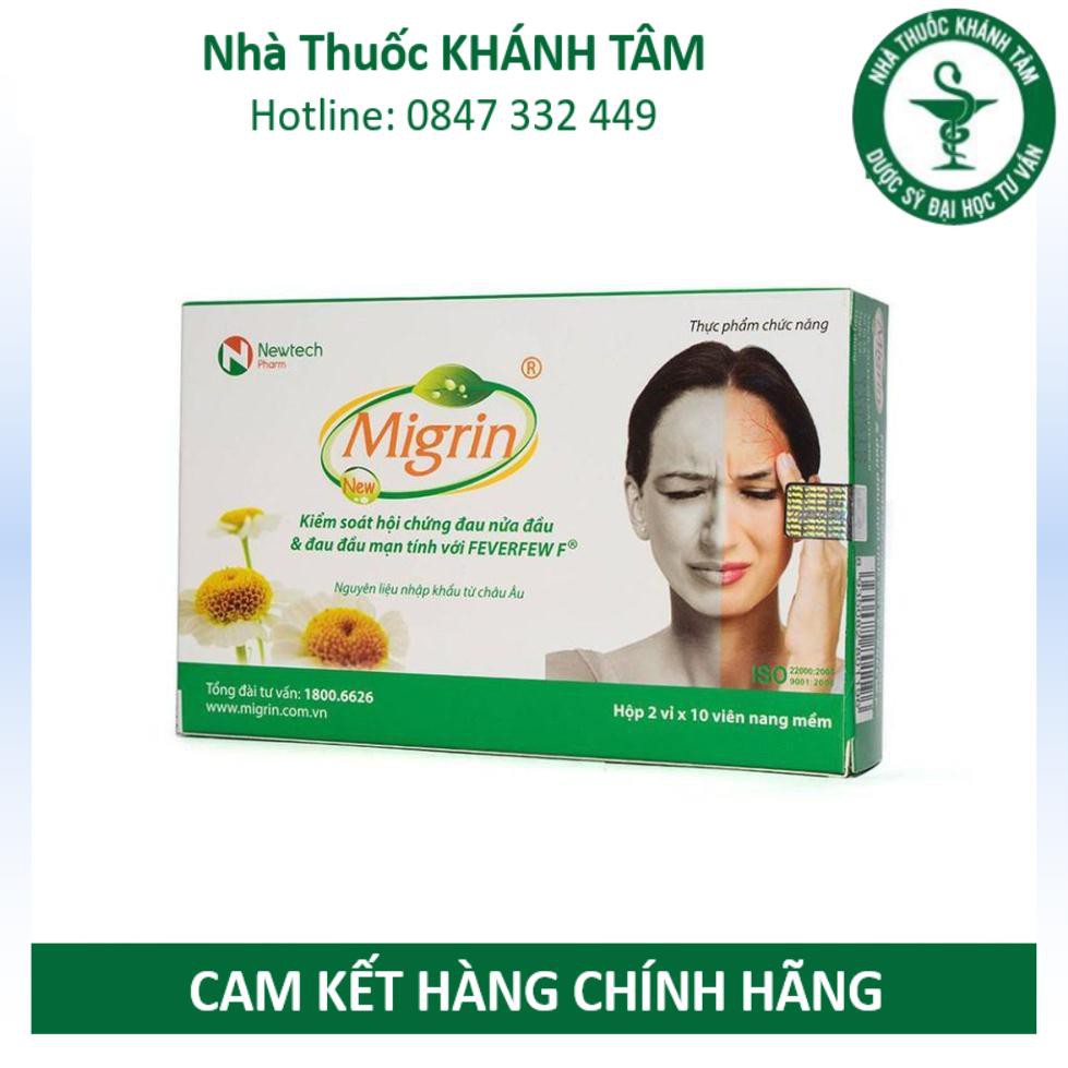 ! Migrin (Hộp 20 viên) - Giảm đau nửa đầu, migraine, thiếu máu não [mingrin] ! ! | BigBuy360 - bigbuy360.vn