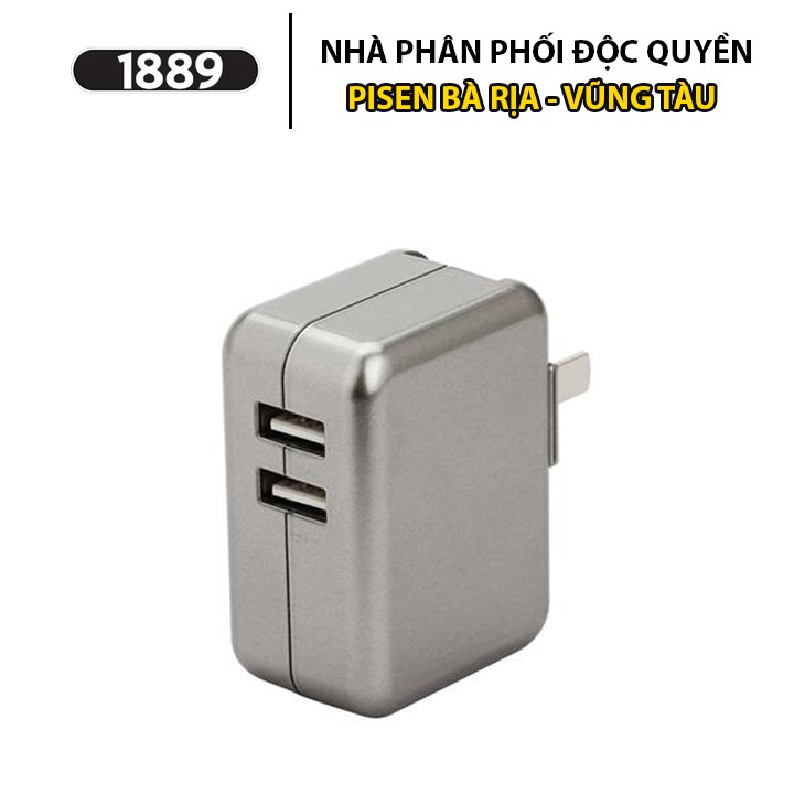 Củ Sạc Pisen 2a Dual USB Charger 2A Smart - Adapter Sạc Cao Cấp Pisen 2a USB - [1 ĐỔI 1 BẢO HÀNH 18 THÁNG] - TS-FC026
