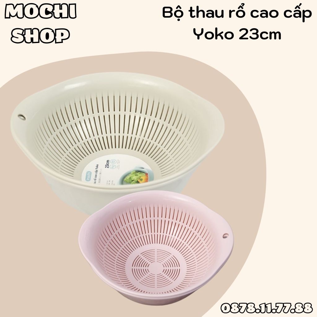 Bộ Thau Rổ YOKO Inochi 23cm Đựng, Rửa Thực Phẩm, Rau Củ Quả Tiện Dụng