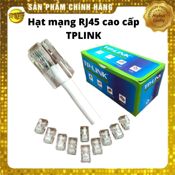 [Mã ELFLASH3 hoàn 10K xu đơn 20K] Combo 100 Hạt Bấm Mạng RJ45 Chất Lượng Cao TPLINK Chính Hãng