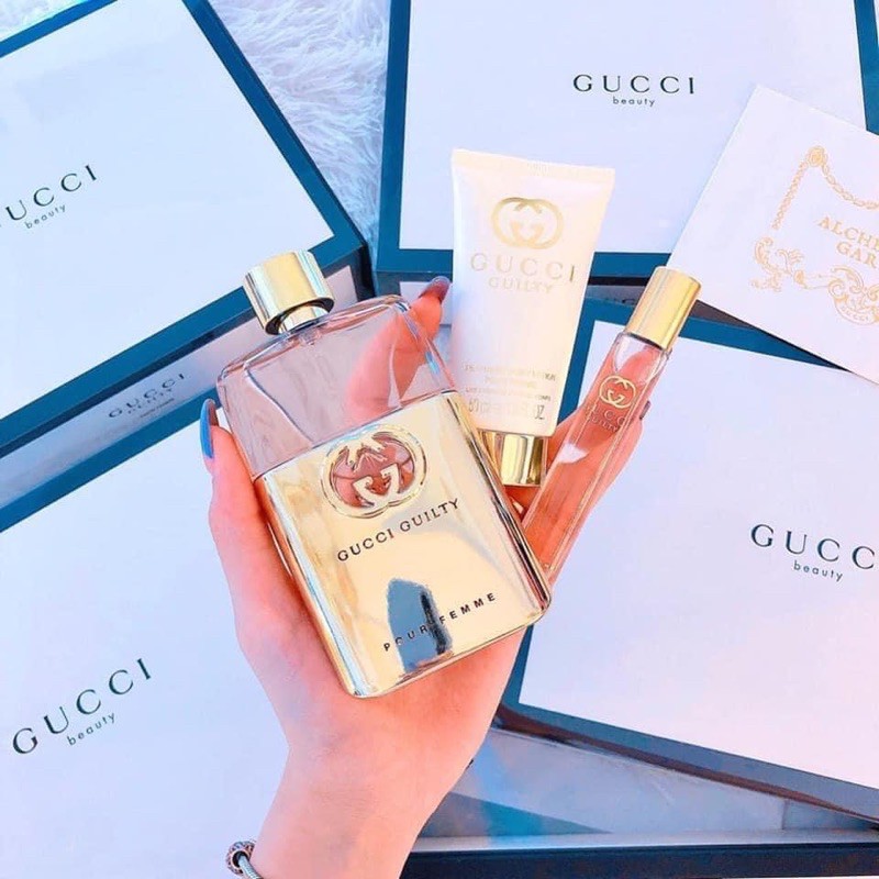 [Auth]-Set nước hoa nữ Gucci Guility Pour Femme 90ml