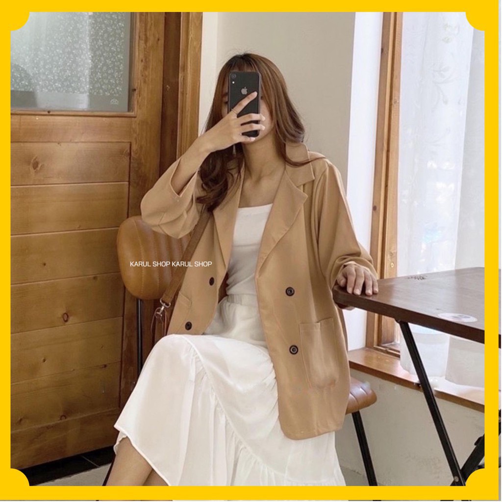 ÁO KHOÁC BLAZER 1 LỚP TRƠN KẺ CỘC TAY, ÁO KHOÁC NGOÀI  BLAZER tay ngắn 1 LỚP NHIỀU MÀU KIỂU DÁNG HÀN QUỐC[Ảnh thật/Sẵn] | BigBuy360 - bigbuy360.vn