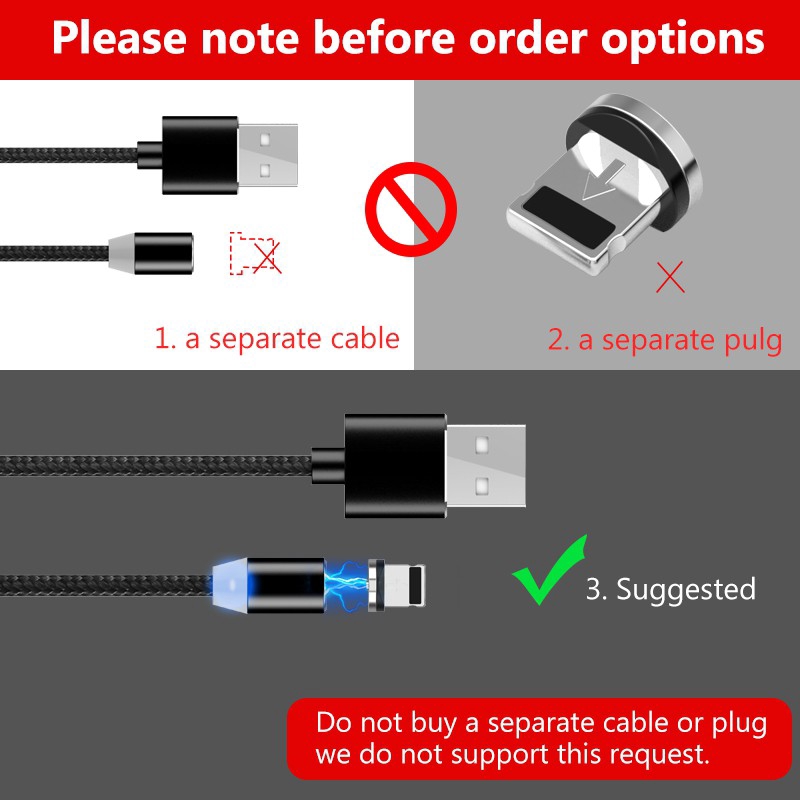 Cáp Sạc Nhanh Từ Tính Tương Thích Với Micro/Type-C/USB