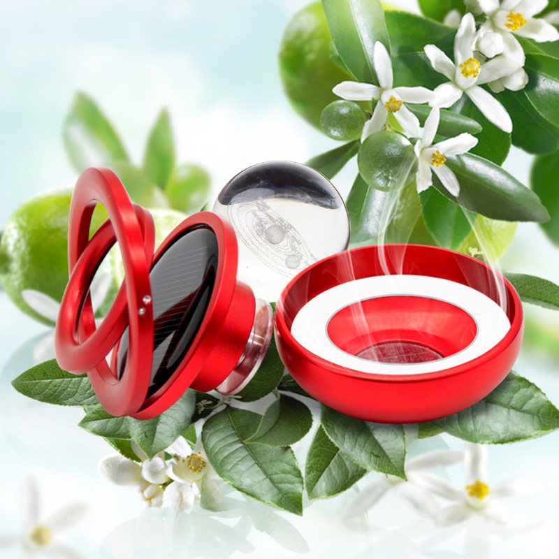 QQ Máy Khuếch Tán Tinh Dầu Thơm Dạng Xoay Sử Dụng Năng Lượng Mặt Trời Trang Trí Nội Thất Xe Hơi