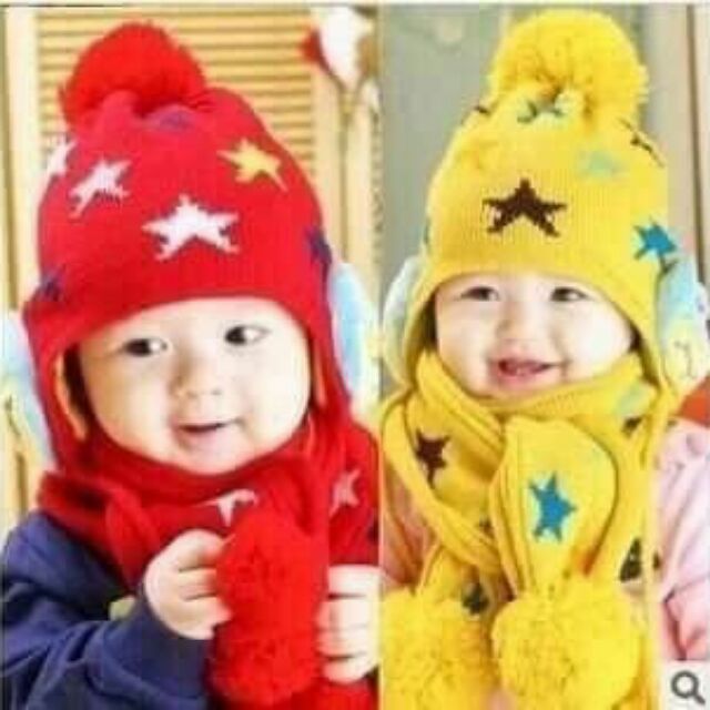 SET KHĂN MŨ LEN CHO BÉ