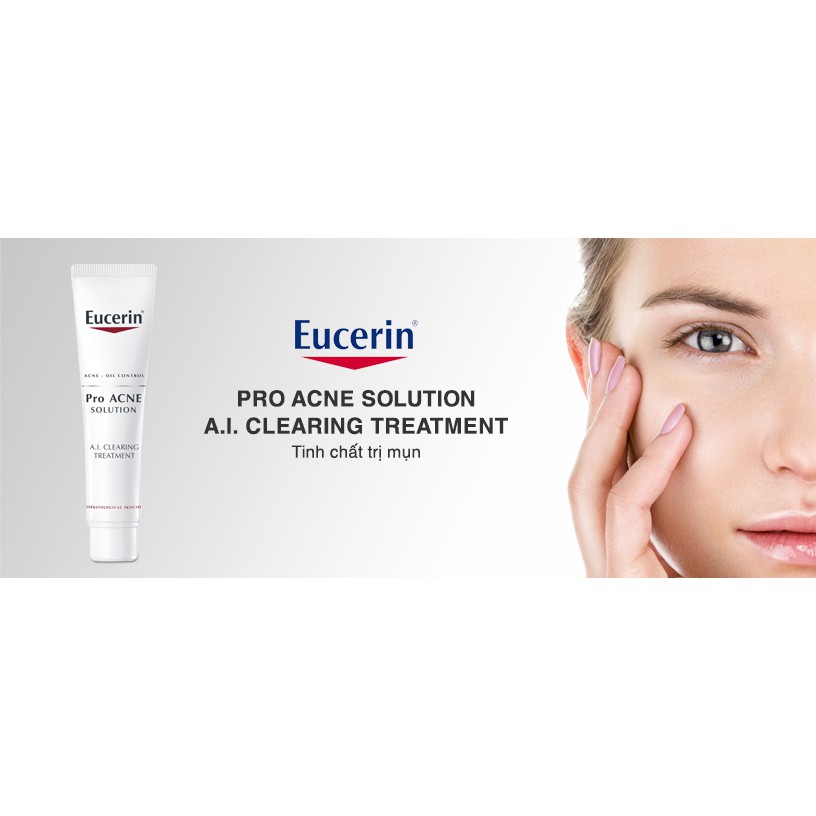 [CHÍNH HÃNG CÓ TEM] EUCERIN Pro ACNE Solution A.I Clearing Treatment 40mL - Tinh Chất Giảm Mụn, Mờ Vết Thâm, Tái Tạo Da.