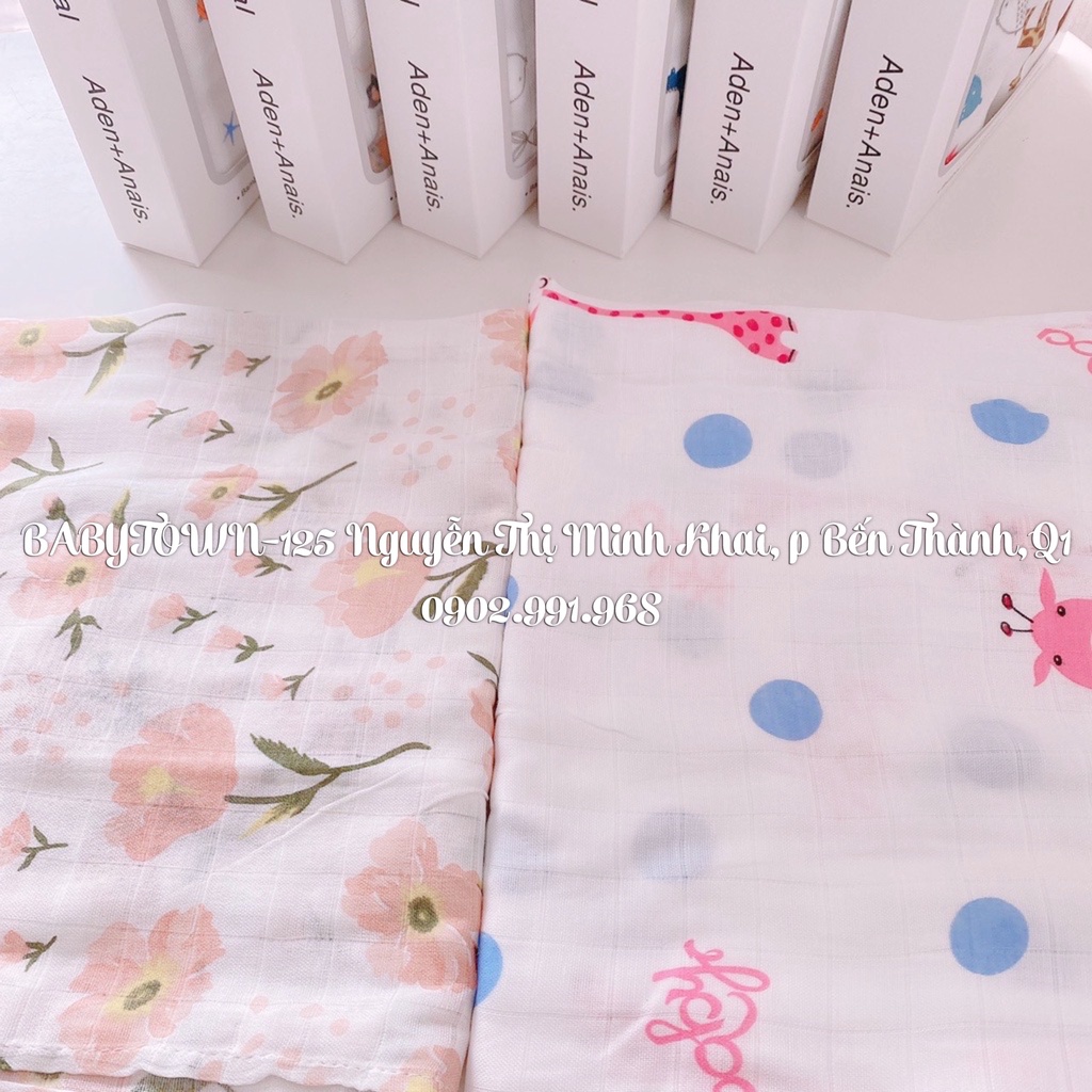Hộp 2 Khăn Aden &amp; Anais Sợi Tre Cao Cấp Siêu Mềm khổ 115x115cm