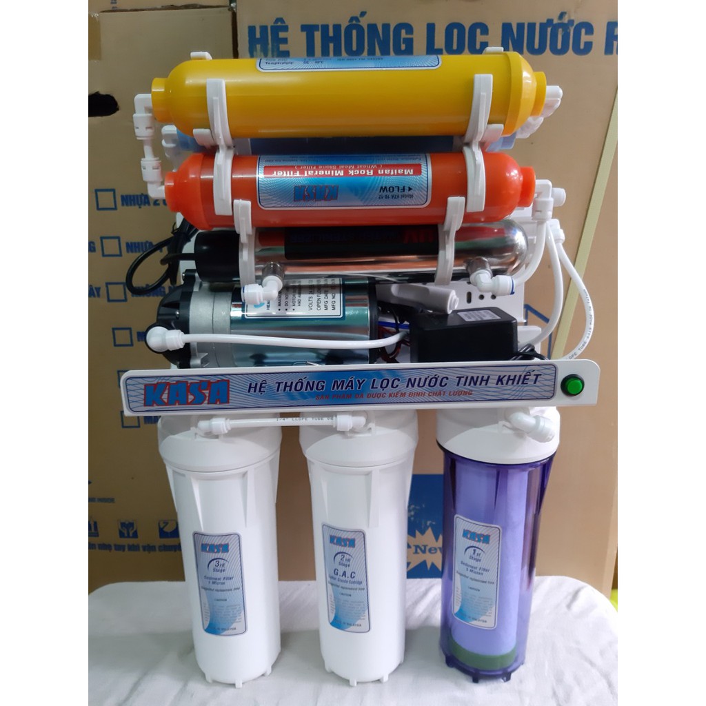 MÁY LỌC NƯỚC KASA 9 LÕI KHÔNG VỎ CÓ ĐÈN UV 11W.QK