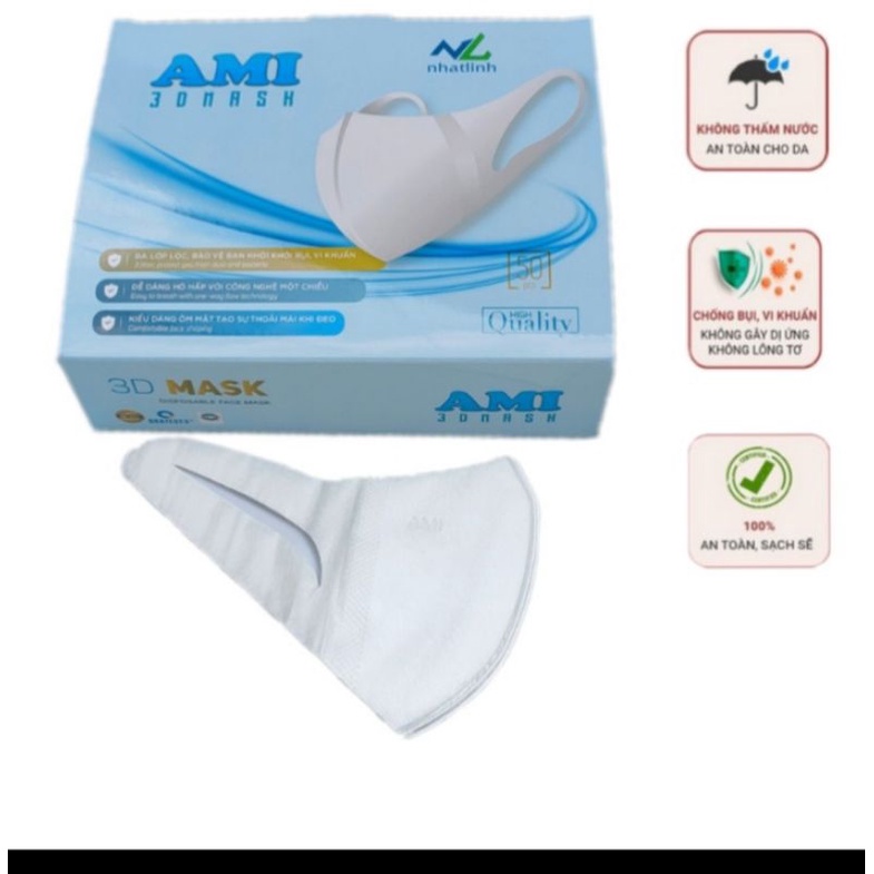 Khẩu Trang 3️⃣D Ami Mask Công Nghệ Nhật Bản [ Chính Hãng]