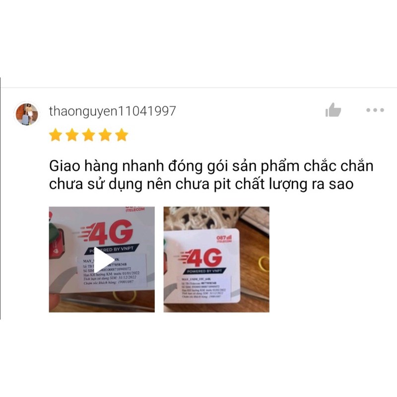 [XẢ KHO]Sim 4g Vinaphone 3gb/1 ngày Gọi Miễn Phí