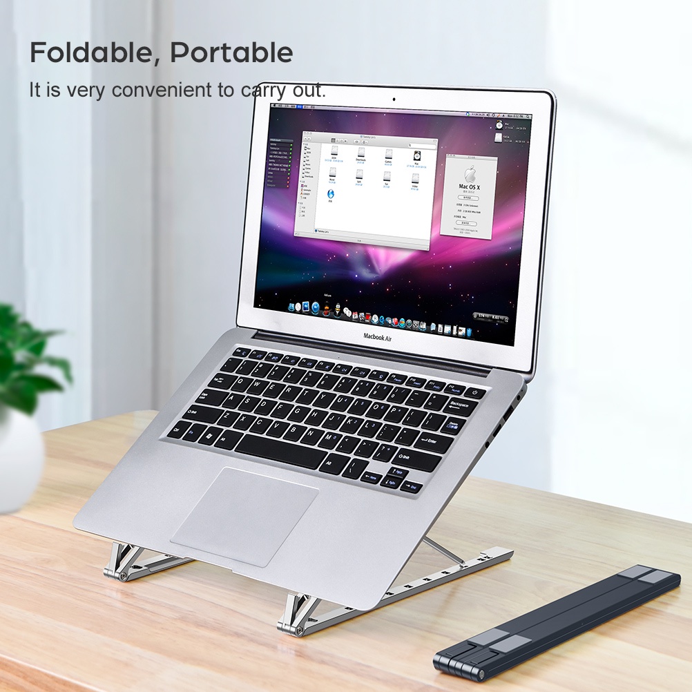 OATSBASF Giá Đỡ Laptop / Máy Tính Bảng Bằng Nhôm Có Thể Điều Chỉnh Chiều Cao