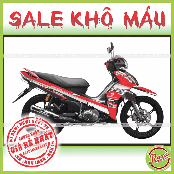 | SALE KHÔ MÁU | Tem trùm xe Jupiter - Decal PVC 5 Lớp Cao Cấp - Chống Thấm, Chống Phai Màu - Mã số: JUP 9