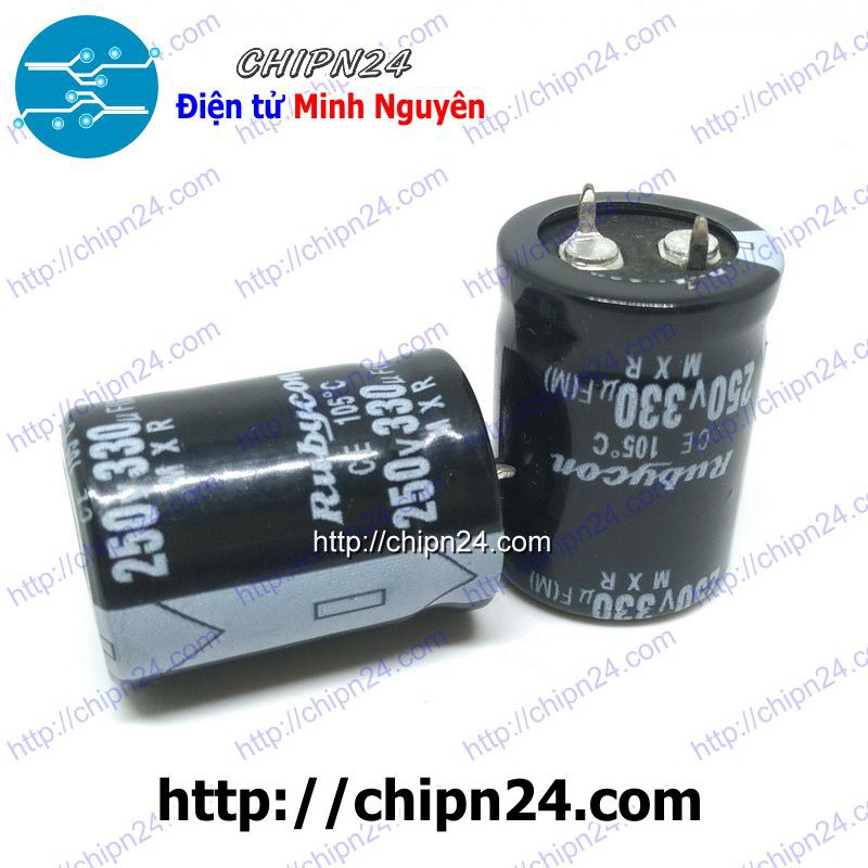 [1 CON] (H63) Tụ hóa 330uF 250V (22x30mm)