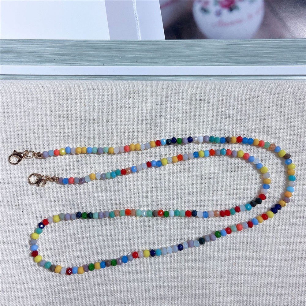 Dây đeo khẩu trang pha lê nhiều màu thời trang Hàn Quốc - có ảnh thật