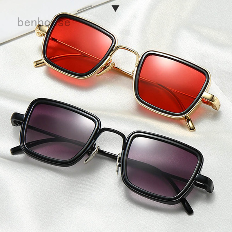 Kính mát kim loại thiết kế gọng vuông hợp thời trang cho nam