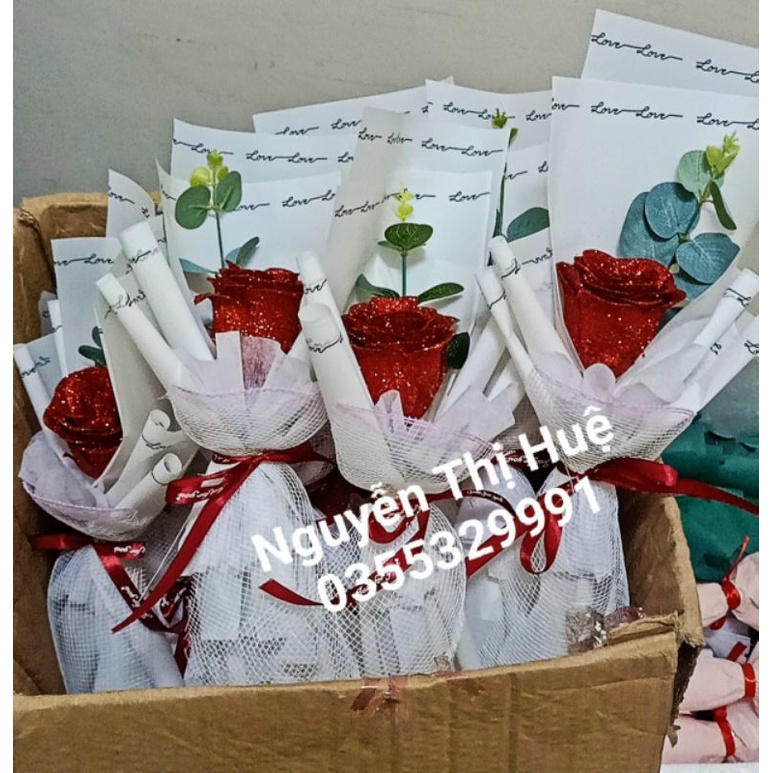 Bó 1 bông hồng sáp loại đẹp
