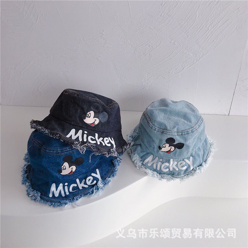 MŨ JEAN VÀNH TRÒN TUA RUA IN HÌNH MICKEY VỪA NGẦU VỪA LẠ CHO CÁC BÉ - CỐM KIDS NT