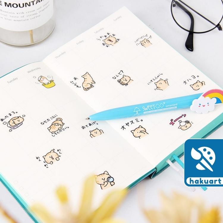 Set 6 tấm Sticker See You nhiều mẫu dễ thương - Văn Phòng Phẩm Haku
