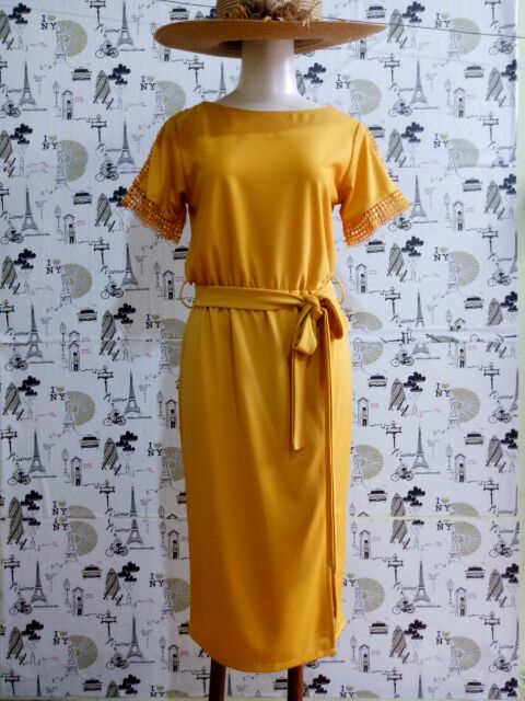 (4 màu, big size) Đầm nữ Eo Thun Xẻ Đùi Kèm dây Thiết Kế Cao Cấp | BigBuy360 - bigbuy360.vn