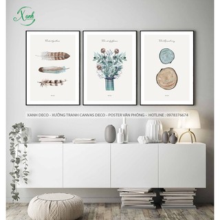 bộ tranh canvas vintage trang trí đáng yêu cho nhà bạn