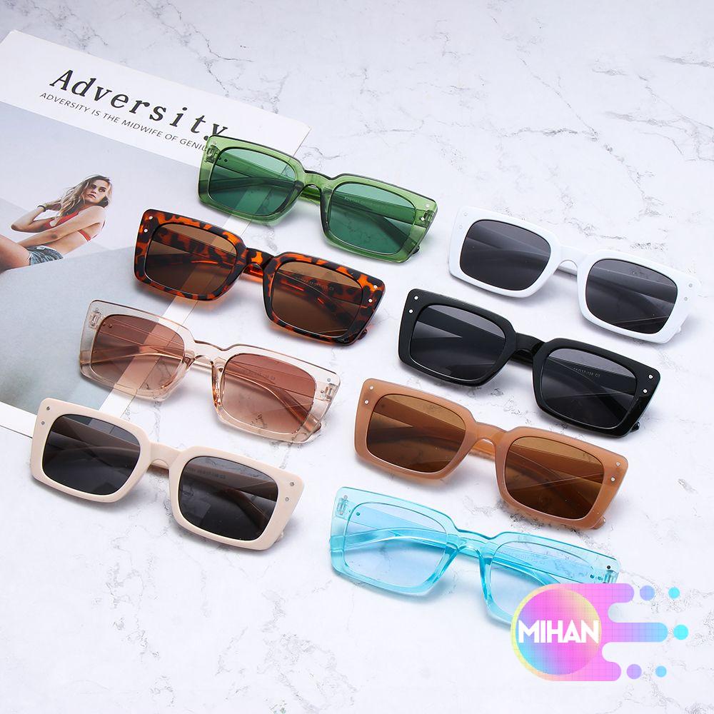 Kính Mát Thời Trang Hình Chữ Nhật Chống Tia Uv400 Phong Cách Cổ Điển Cho Nữ Mihan1