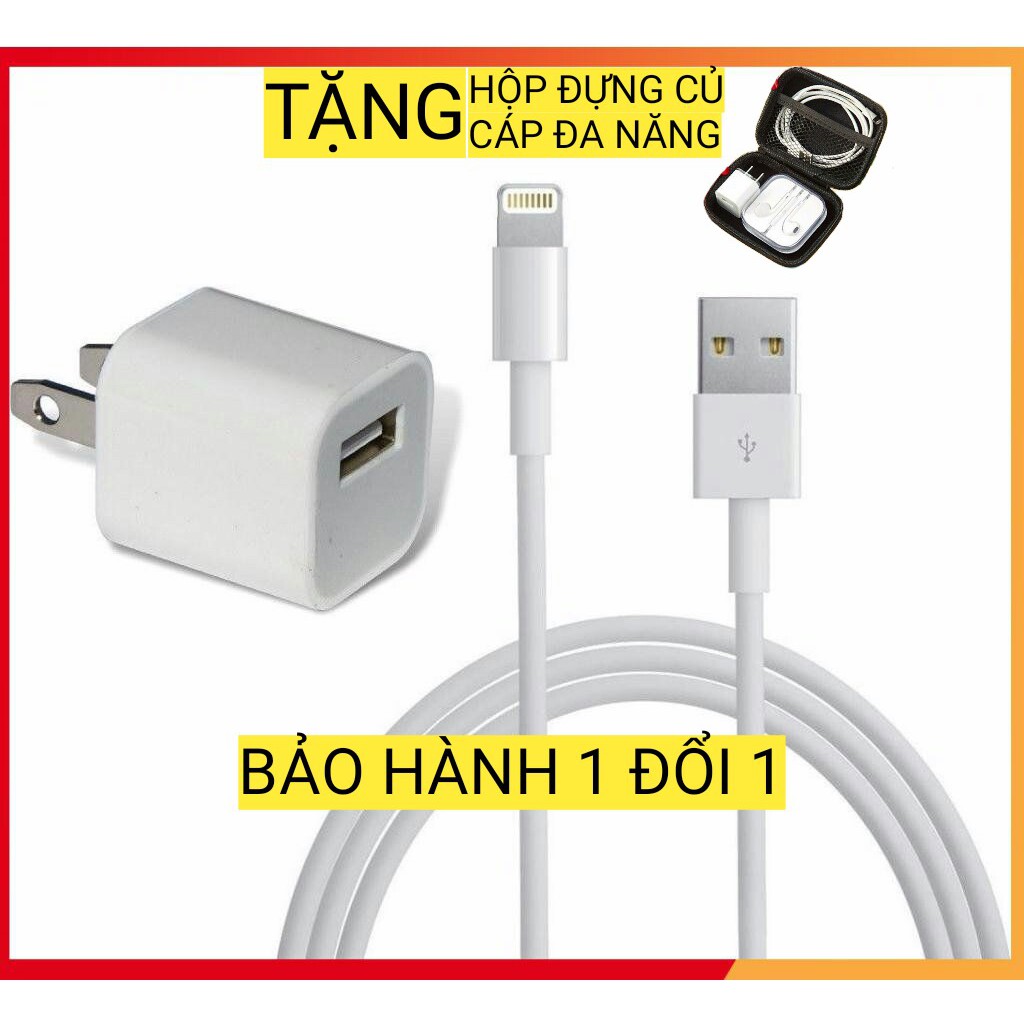 Bộ Củ + Cáp sạc Iphone  chính hãng  dành cho Iphone 5/6/6s/6sPlus/7/8/7Plus/8Plus/X/XS/XS Max/Xr