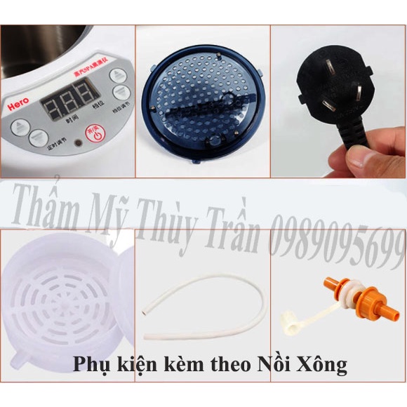 Nồi Xông Hơi, Máy Xông Hơi Hero Cao Cấp-Có Tích Hợp Remote nhiều dung tích để lựa chọn