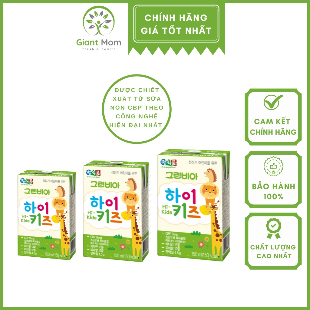 Sữa Greenbia Kids More Hàn Quốc Giant Mom - Sữa Nước Hikid Greebia 150ml Thơm Ngon - Date Mới Nhất
