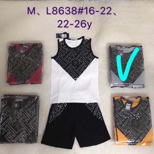 Combo bộ ba lỗ cho bé trai 25 kg