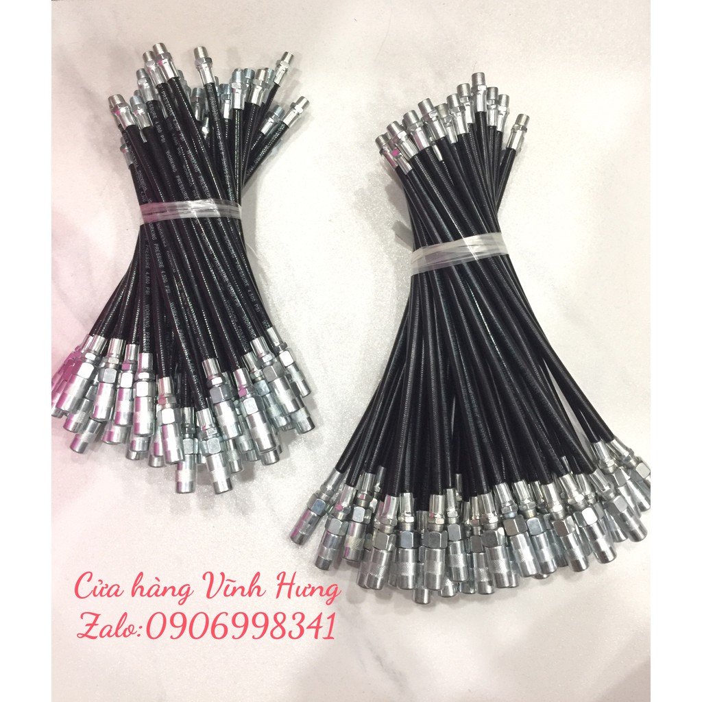 Dây bơm mỡ bò mềm dài 25cm-30cm kèm đầu bơm