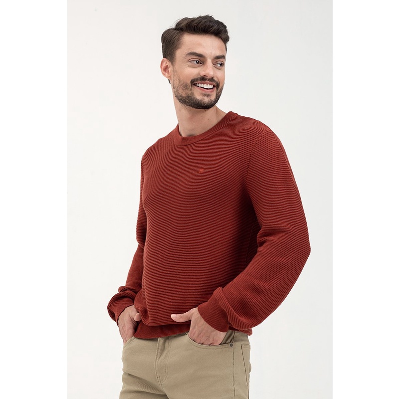 Áo len nam cổ tròn tay dài  , mềm mại, giữ nhiệt tốt John Henry - SW21FH06P-LB