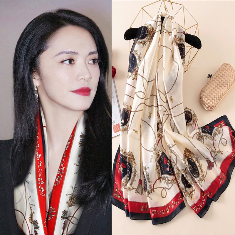 [SANG CHẢNH] Khăn Lụa Dài Quàng Cổ, Khăn Choàng Cổ Nữ Mùa Đông Phong Cách Hàn Quốc, Khăn Lụa Dáng Dài Cho Nữ.