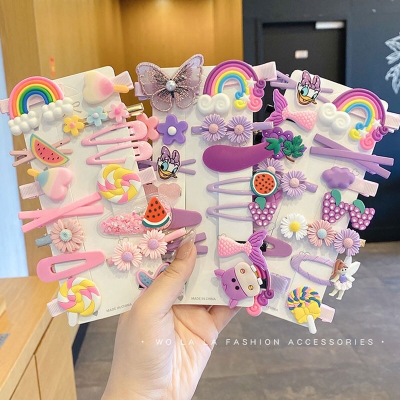 Sét Cặp Tóc Cho Bé Nữ 🎀FREESHIP🎀Nhỏ Xinh, Dễ Thương